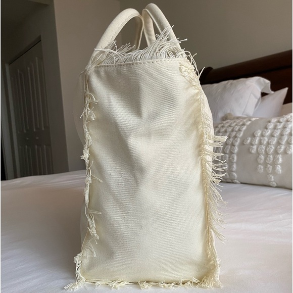 Handmade and hand painted French Bulldog canvas bag - Picture 3 of 4